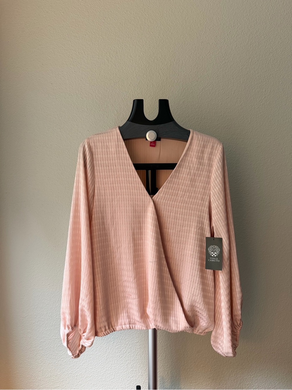 Vince Camuto Blush Pink V-Neck Wrap Blouse